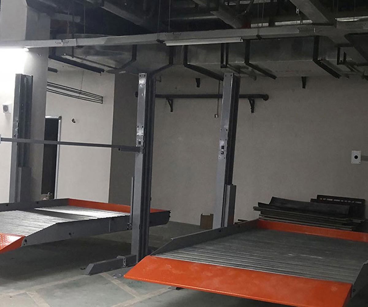 西充四柱式簡易升降類立體車庫手動解鎖的安裝方式